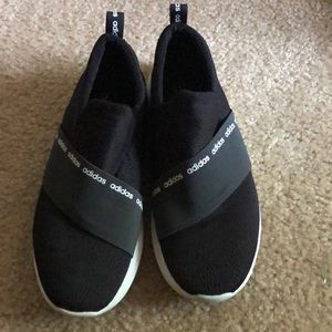 Black slip-on adidas